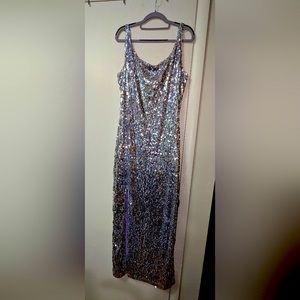 Custom made sequence light stretch mermaid style dress.  Size 12/14 Maxi Dress